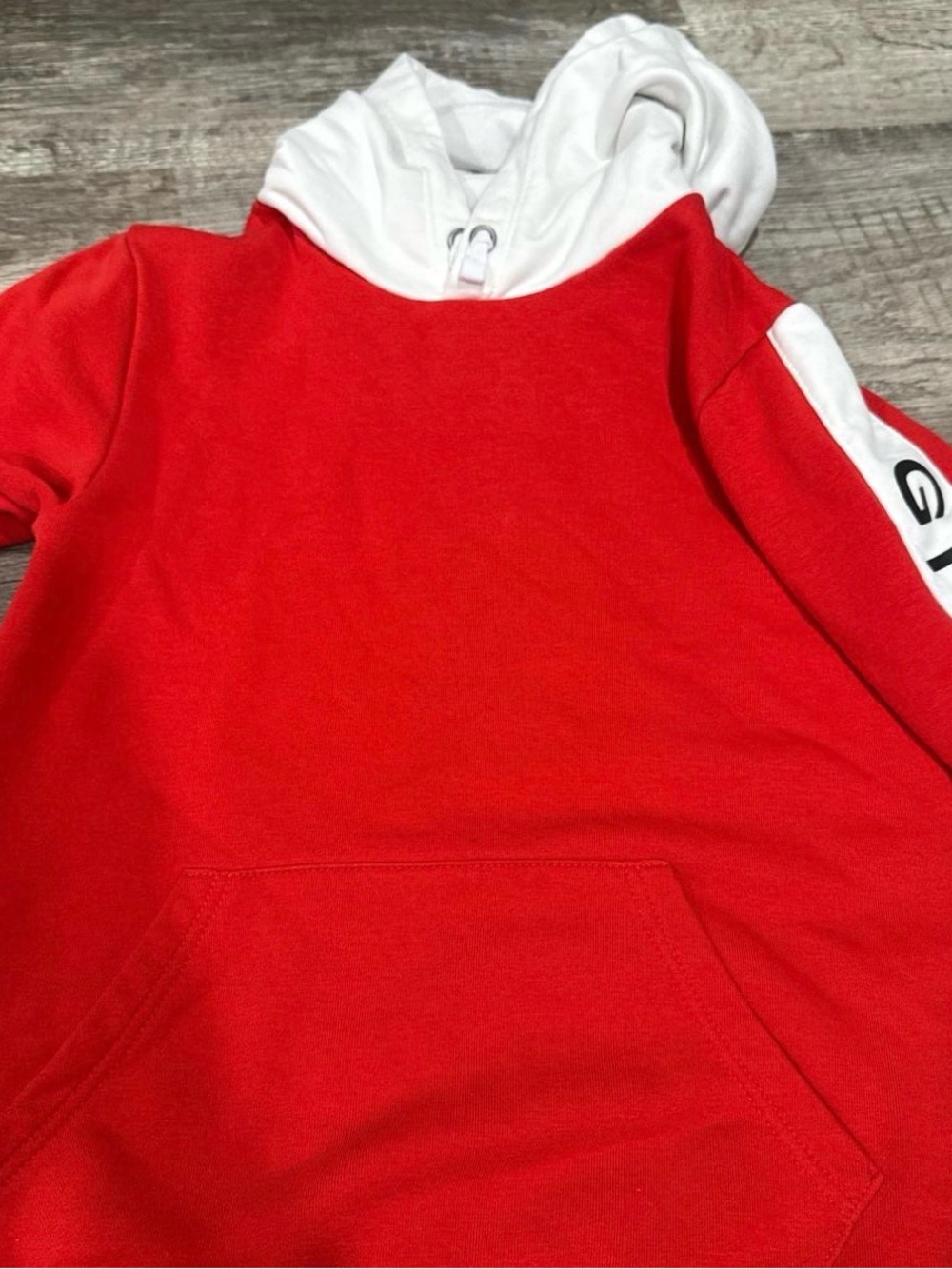 Givenchy Kids Red and White Hooded Pullover